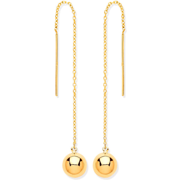 Ball Chain Pull Through Earrings ER1569