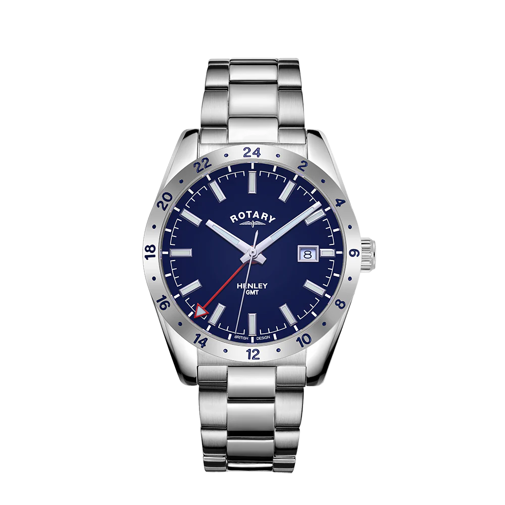 Rotary Blue Dial Henley GMT Gents Watch GB05176/05