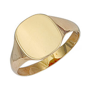 Gold Cushion Shape Signet Ring