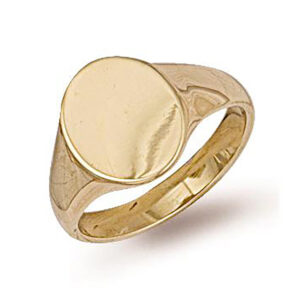 Gold Oval Signet Ring