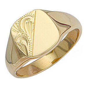 Engraved Square Signet Ring