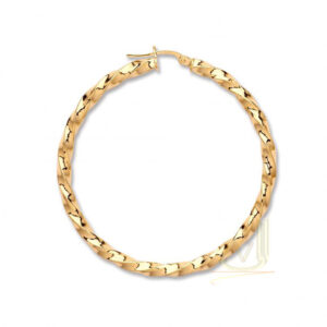 Gold Twist 45.7mm Hoop Earrings