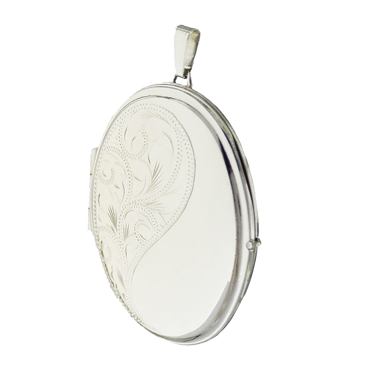 White Gold Large Locket LK0065