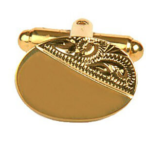 Engraved Gold Plated Cufflinks