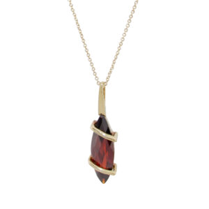 Designer Garnet Pendant with Chain