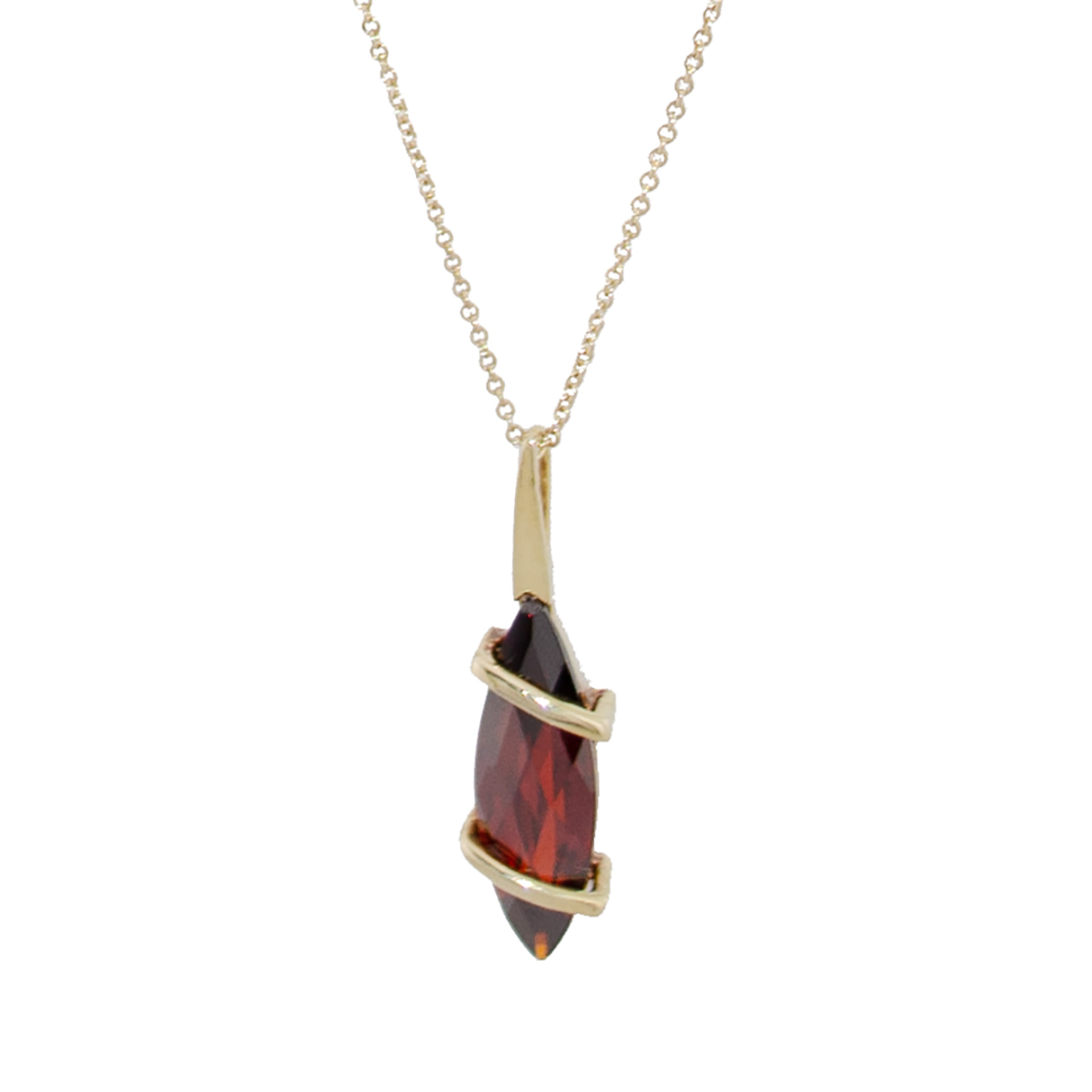 Designer Garnet Pendant with Chain 2G98G