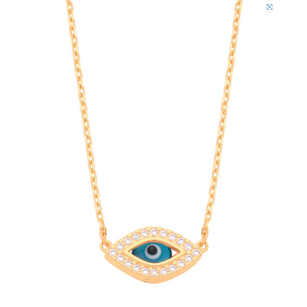 Gold Evil Eye Necklace