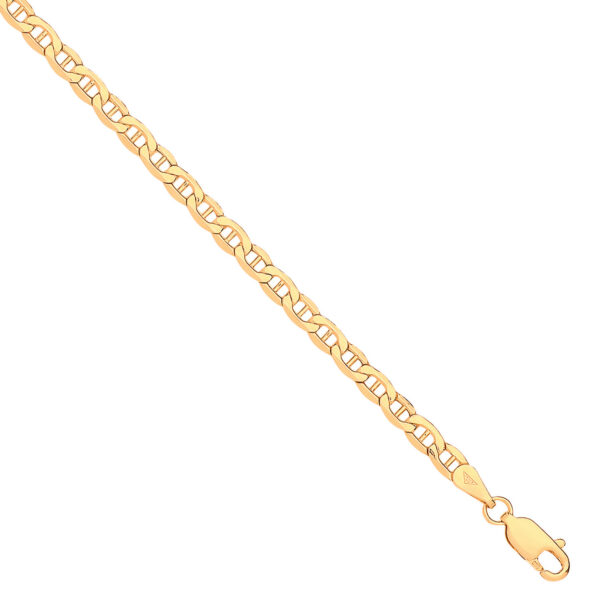 14ct Gold Hollow Flat Anchor Bracelet 3.5mm Chain Bracelet CN0679-07