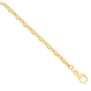 14ct Gold Puff Marine Bracelet