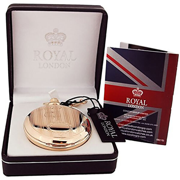 Royal London Rose Gold Hunter Pocket watch - Image 3