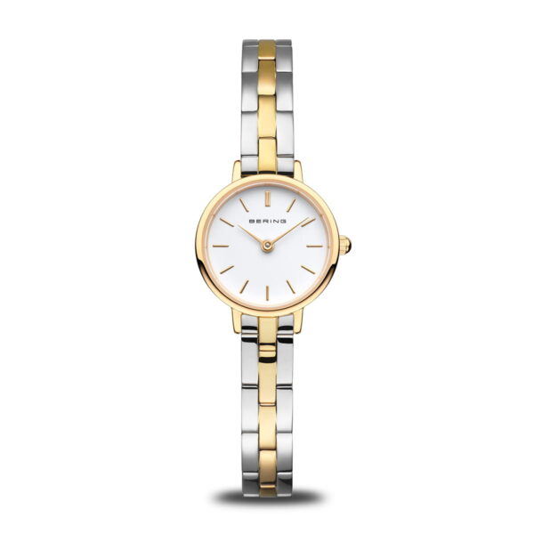 Bering white Dial Ladies Watch with polished Gold Ladies Watch 11022-714