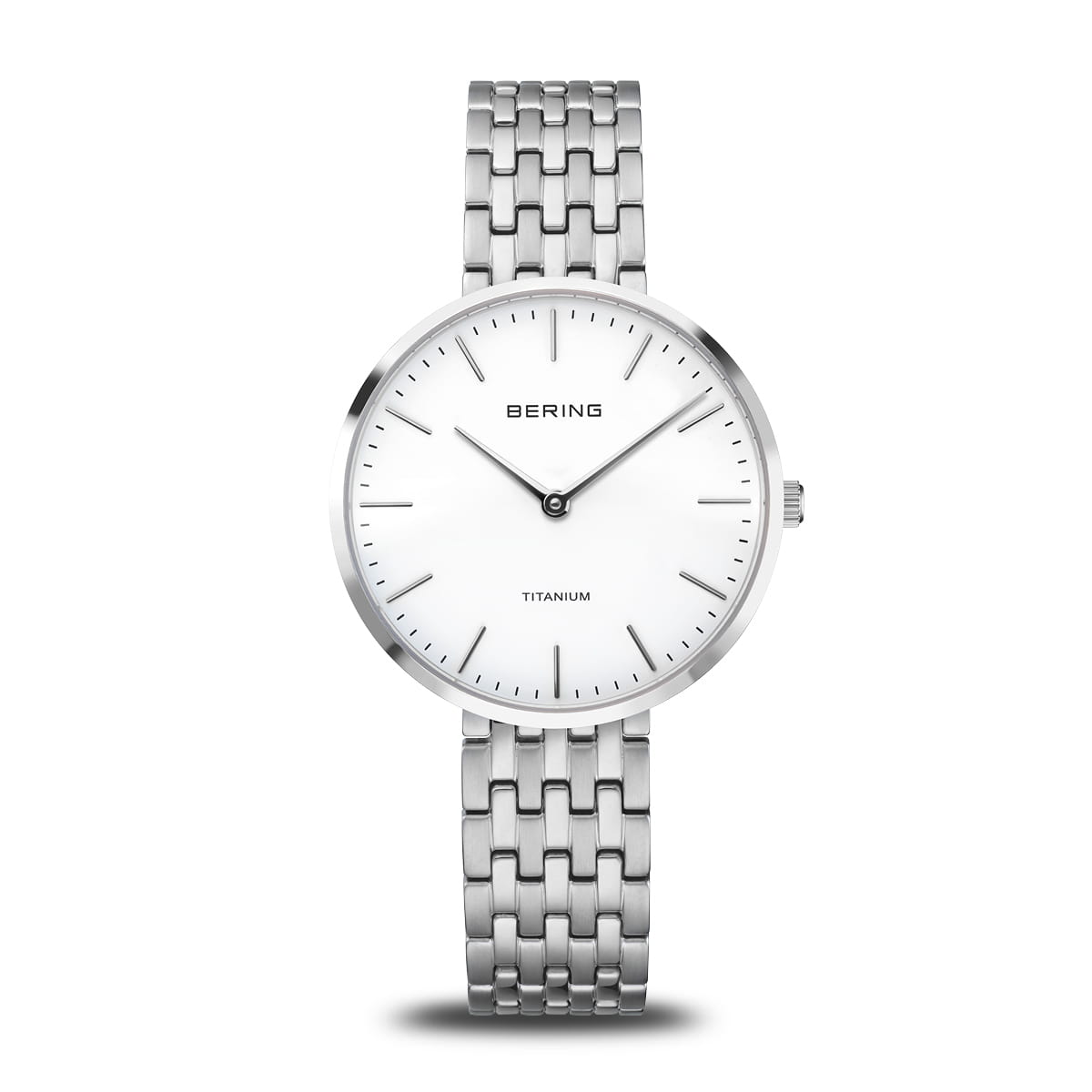 Bering Silver Titanium Ladies Watch slim Watch 19334-004