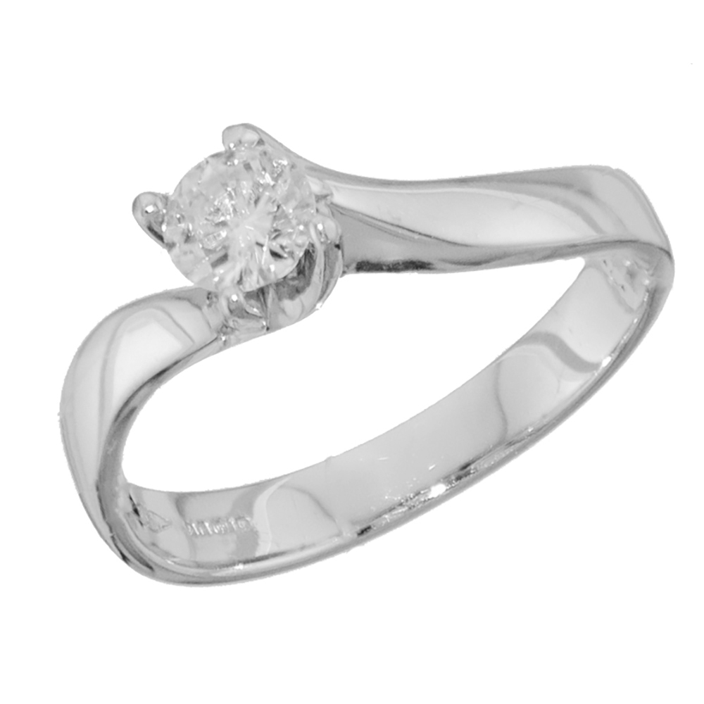 18ct White Gold Ring with Natural Diamond 068-17