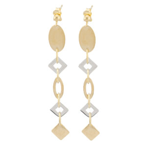 Square and Oval Drop Earring