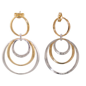 Trilogy Circle Drop Earrings